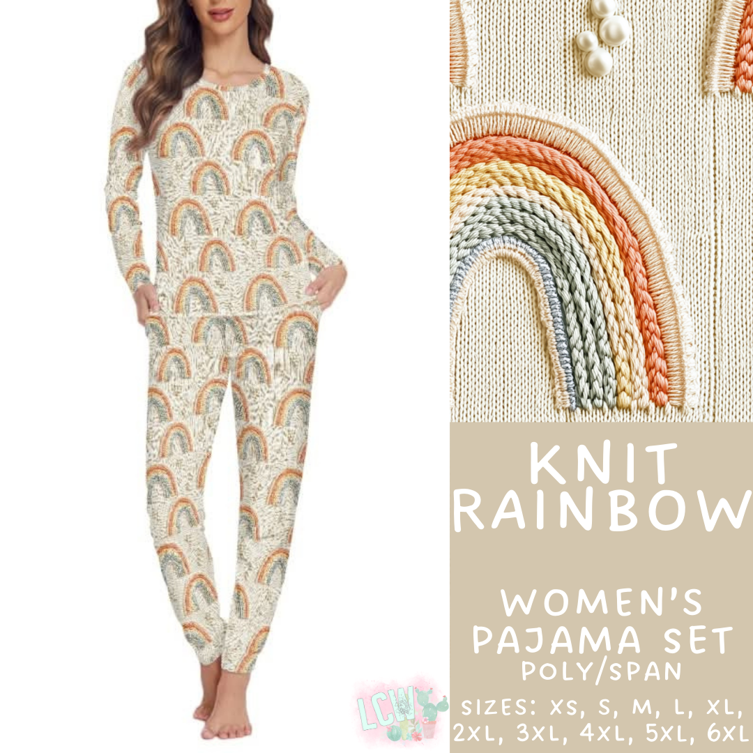 Batch #344 - Family Pajama Party - Closes 5/23 - ETA late July - Knit Rainbow Women's Pajama Set