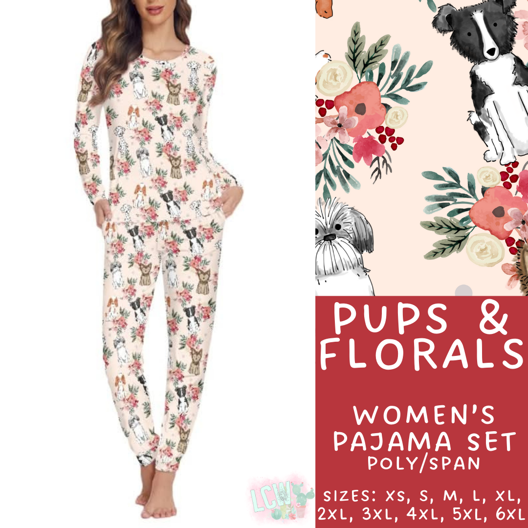 Batch #344 - Family Pajama Party - Closes 5/23 - ETA late July - Pups & Florals Women's Pajama Set