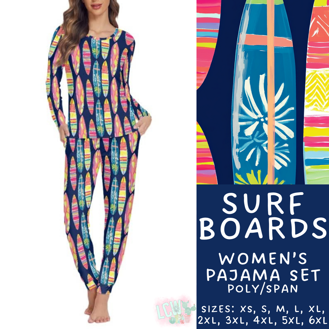 Batch #344 - Family Pajama Party - Closes 5/23 - ETA late July - Surf Boards Women's Pajama Set