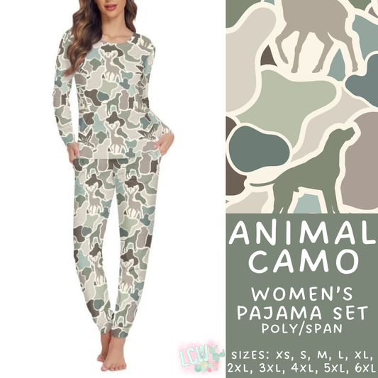 Batch #344 - Family Pajama Party - Closes 5/23 - ETA late July - Animal Camo Women's Pajama Set