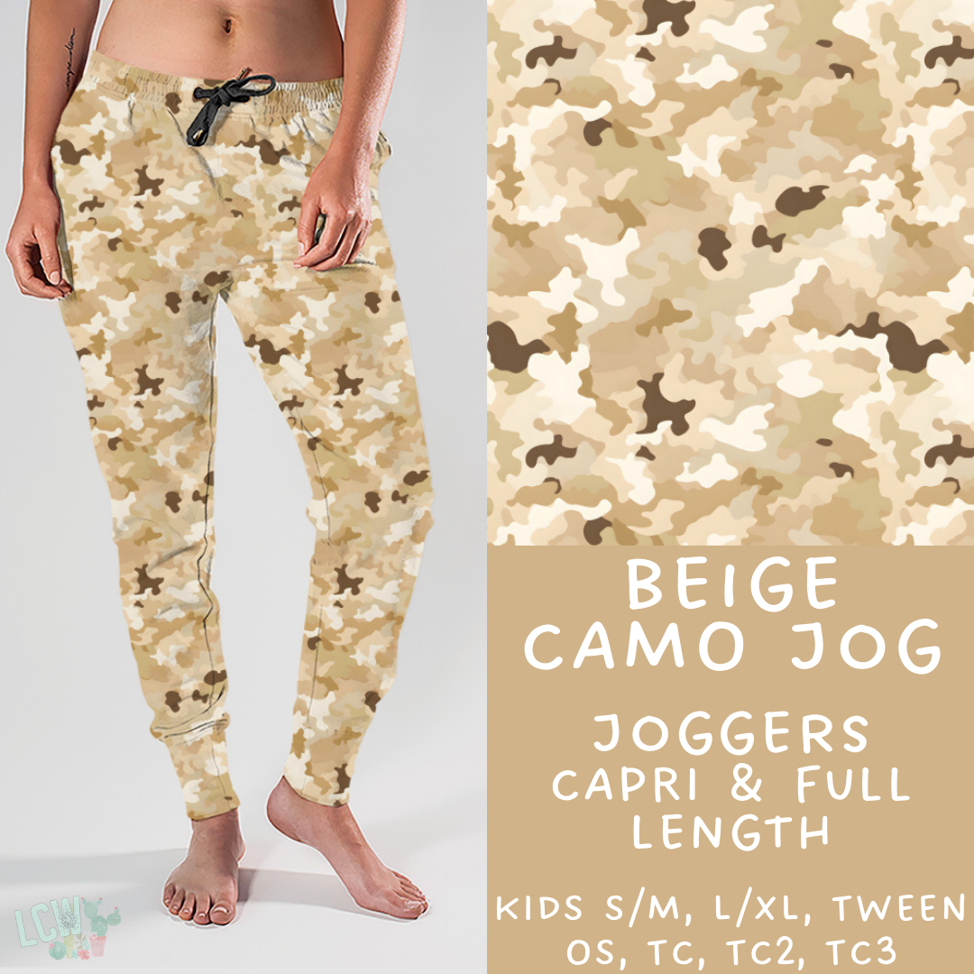 Ready to Ship - Beige Camo Joggers - TC