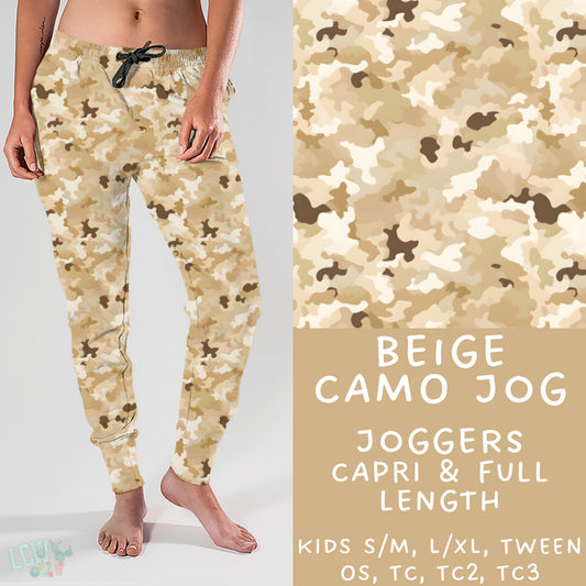 Ready to Ship - Beige Camo Joggers - TC