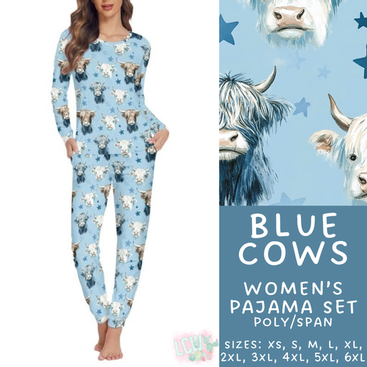 Batch #344 - Family Pajama Party - Closes 5/23 - ETA late July - Blue Cows Women's Pajama Set
