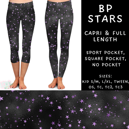 Ready To Ship - BP Stars - Capri Sport Leggings OS - Capri Square TC
