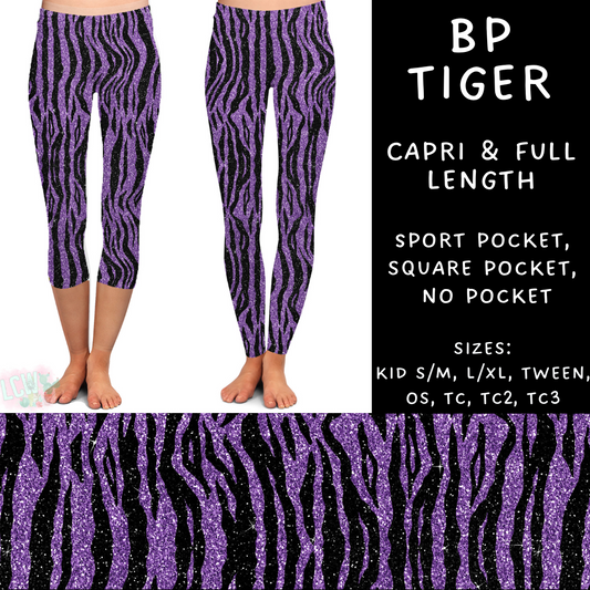 Ready To Ship - BP Tiger - Full Length Leggings Square TC - Capri Sport TC