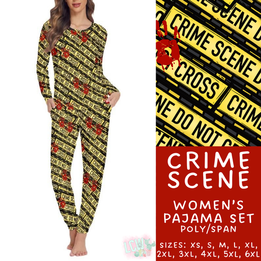 Batch #344 - Family Pajama Party - Closes 5/23 - ETA late July - Crime Scene Women's Pajama Set