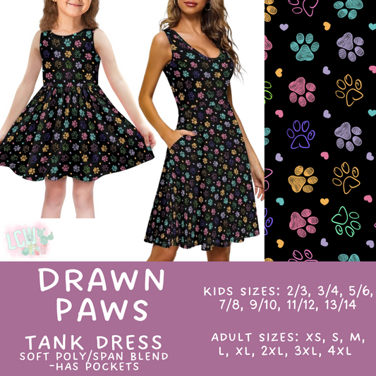 Batch #356 - Mommy & Me Tank Dresses - Closes 6/16 - ETA mid August - Drawn Paws Women's & Girl's Tank Dress