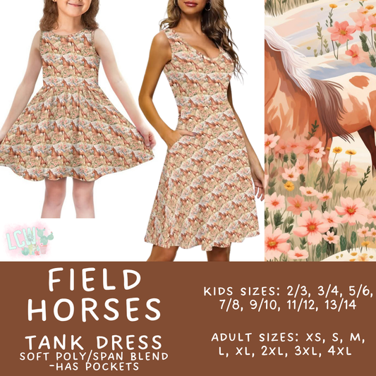 Batch #356 - Mommy & Me Tank Dresses - Closes 6/16 - ETA mid August - Field Horses Women's & Girl's Tank Dress