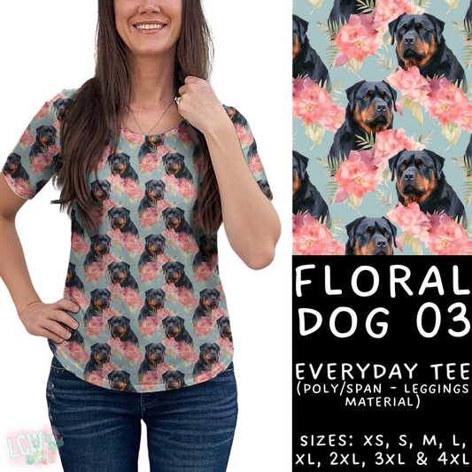 Batch #345 - Floral Dogs - Closes 5/26 - ETA mid/late July - Floral Dog 03 Everyday Tee