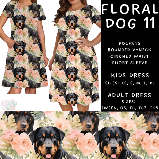 Batch #345 - Floral Dogs - Closes 5/26 - ETA mid/late July - Floral Dog 11 Adult & Kids Dresses