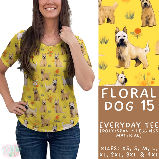Batch #345 - Floral Dogs - Closes 5/26 - ETA mid/late July - Floral Dog 15 Everyday Tee
