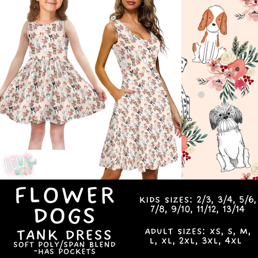 Batch #356 - Mommy & Me Tank Dresses - Closes 6/16 - ETA mid August - Flower Dogs Women's & Girl's Tank Dress