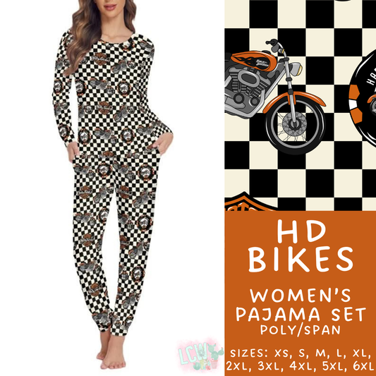 Batch #344 - Family Pajama Party - Closes 5/23 - ETA late July - HD Bikes Women's Pajama Set