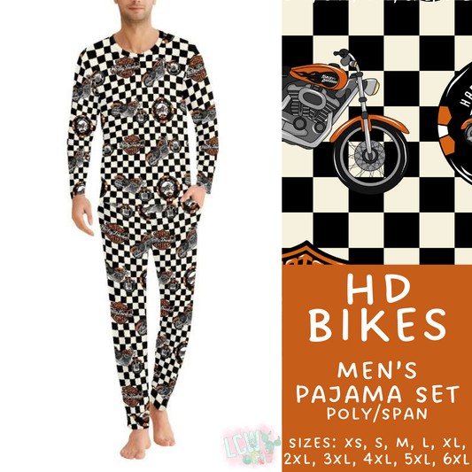 Batch #344 - Family Pajama Party - Closes 5/23 - ETA late July - HD Bikes Men's Pajama Set