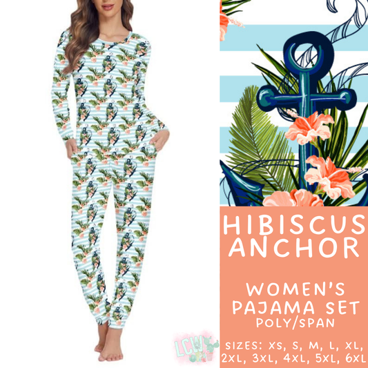 Batch #344 - Family Pajama Party - Closes 5/23 - ETA late July - Hibiscus Anchor Women's Pajama Set