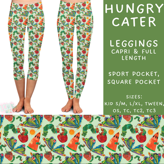 Ready To Ship - Hungry Cater - Full Length Leggings Sport OS & TC - Capri Sport OS