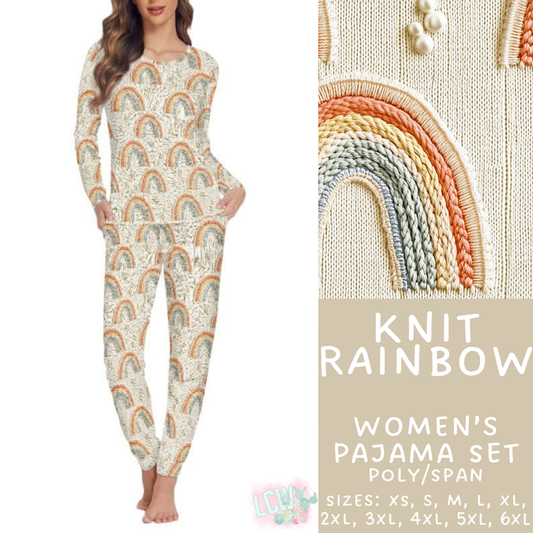 Batch #344 - Family Pajama Party - Closes 5/23 - ETA late July - Knit Rainbow Women's Pajama Set