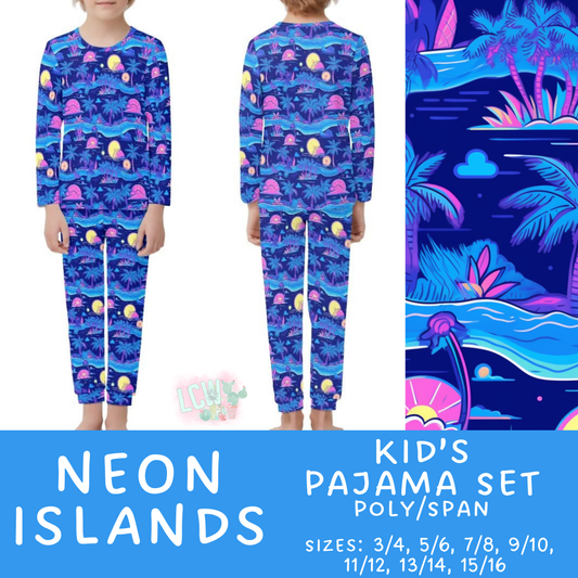 Batch #344 - Family Pajama Party - Closes 5/23 - ETA late July - Neon Island Kid's Pajama Sets
