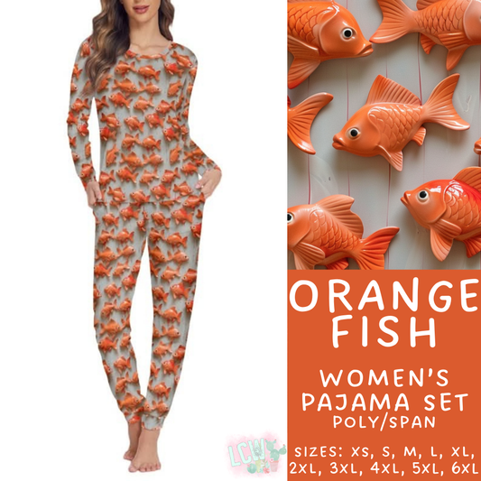 Batch #344 - Family Pajama Party - Closes 5/23 - ETA late July - Orange Fish Women's Pajama Set