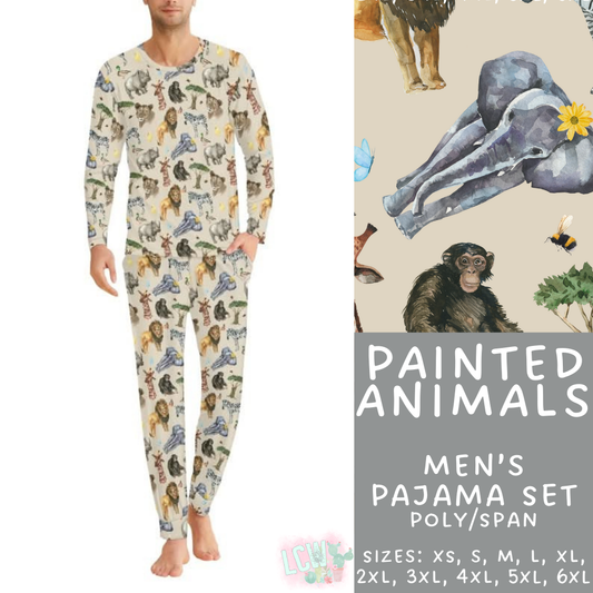 Batch #344 - Family Pajama Party - Closes 5/23 - ETA late July - Painted Animals Men's Pajama Set