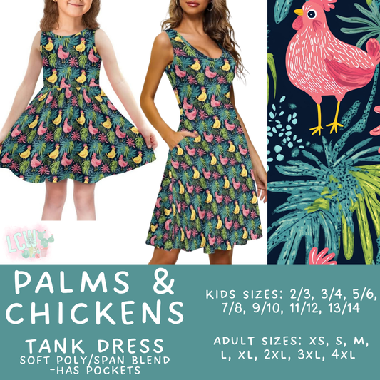 Batch #356 - Mommy & Me Tank Dresses - Closes 6/16 - ETA mid August - Palms & Chickens Women's & Girl's Tank Dress