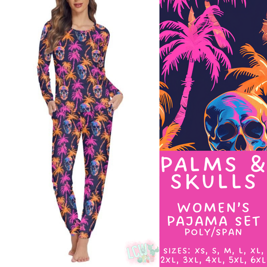 Batch #344 - Family Pajama Party - Closes 5/23 - ETA late July - Palms & Skulls Women's Pajama Set