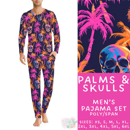 Batch #344 - Family Pajama Party - Closes 5/23 - ETA late July - Palms & Skulls Men's Pajama Set