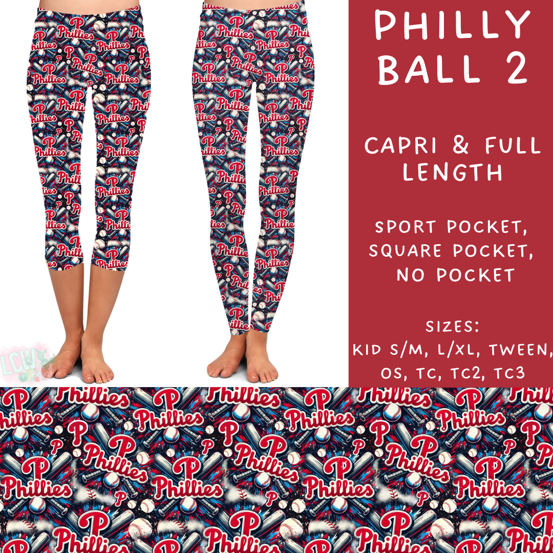Ready To Ship - Philly Ball 2 Full and Capri Length Leggings