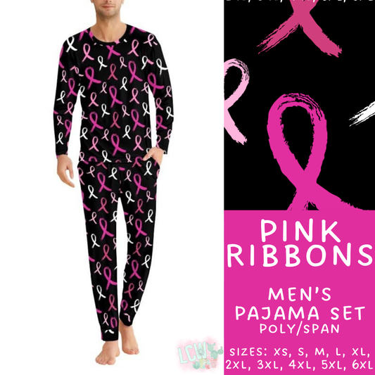 Batch #344 - Family Pajama Party - Closes 5/23 - ETA late July - Pink Ribbons Men's Pajama Set
