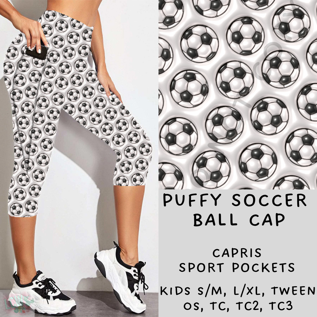 Ready To Ship - Puffy Soccer Ball Leggings