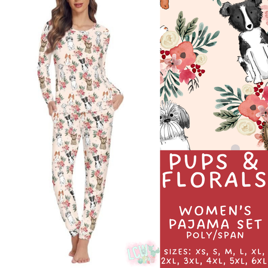 Batch #344 - Family Pajama Party - Closes 5/23 - ETA late July - Pups & Florals Women's Pajama Set