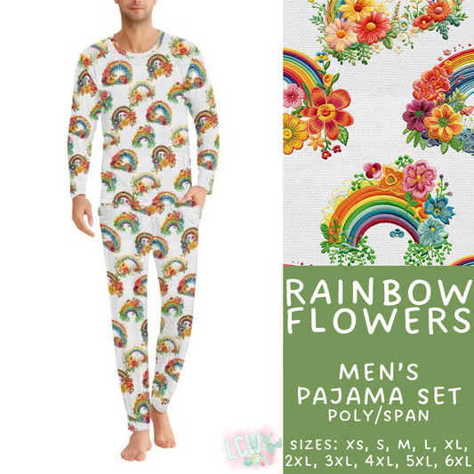 Batch #344 - Family Pajama Party - Closes 5/23 - ETA late July - Rainbow Flowers Men's Pajama Set