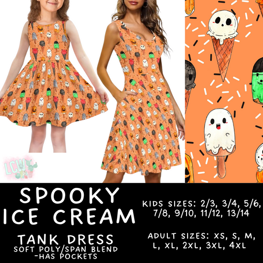 Batch #357 - Spooky Summer - Closes 6/18 - ETA mid August - Spooky Ice Cream Women's & Girl's Tank Dress