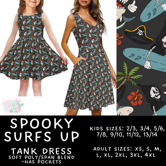 Batch #357 - Spooky Summer - Closes 6/18 - ETA mid August - Spooky Surfs Up Women's & Girl's Tank Dress