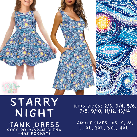 Batch #356 - Mommy & Me Tank Dresses - Closes 6/16 - ETA mid August - Starry Night Women's & Girl's Tank Dress
