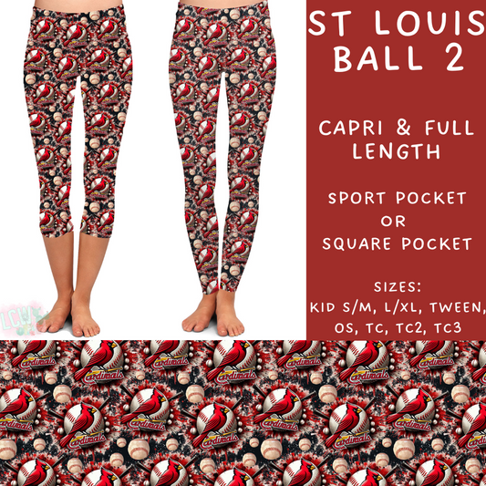 Ready To Ship - Strike Out - St Louis Ball 2 Capris - Square TC