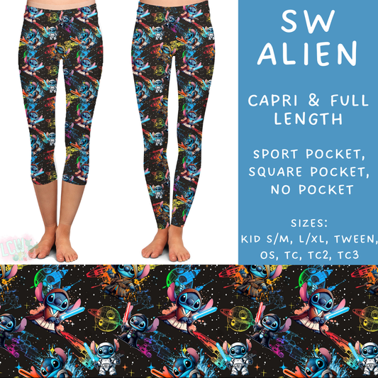 Ready To Ship - SW Alien Full Length Leggings - No Pocket TC, Square TC2
