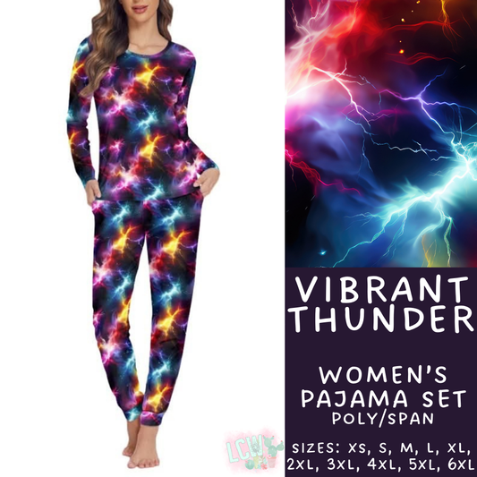 Batch #344 - Family Pajama Party - Closes 5/23 - ETA late July - Vibrant Thunder Women's Pajama Set